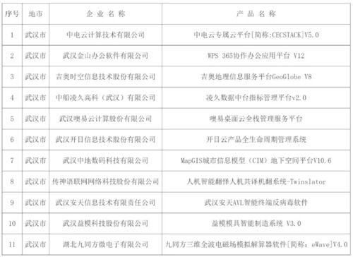 2024年湖北省公布首版次軟件產品及其獨立研發企業清單，涵蓋票務代理服務等領域